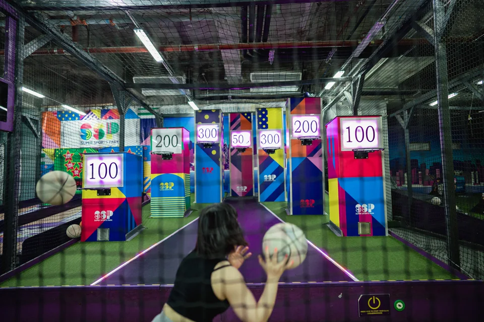 Basketball hoop at Super Sports Park