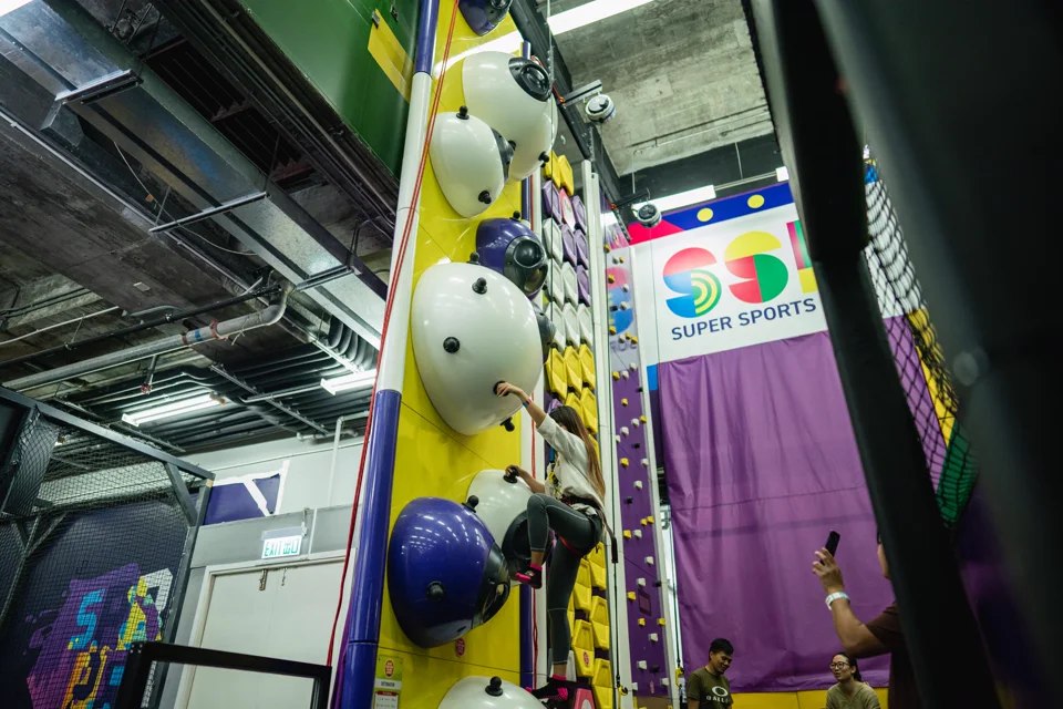 Climbing at Super Sports Park